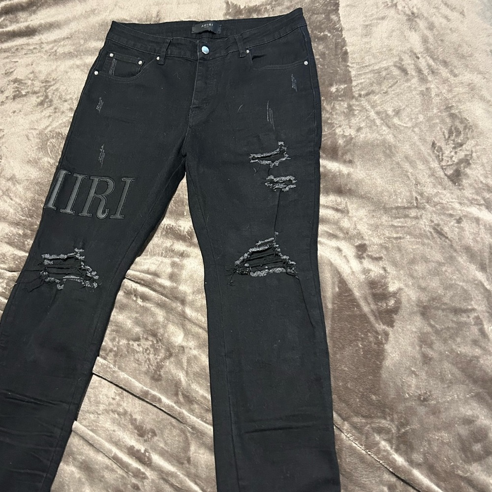 Black Distressed Men Jeans